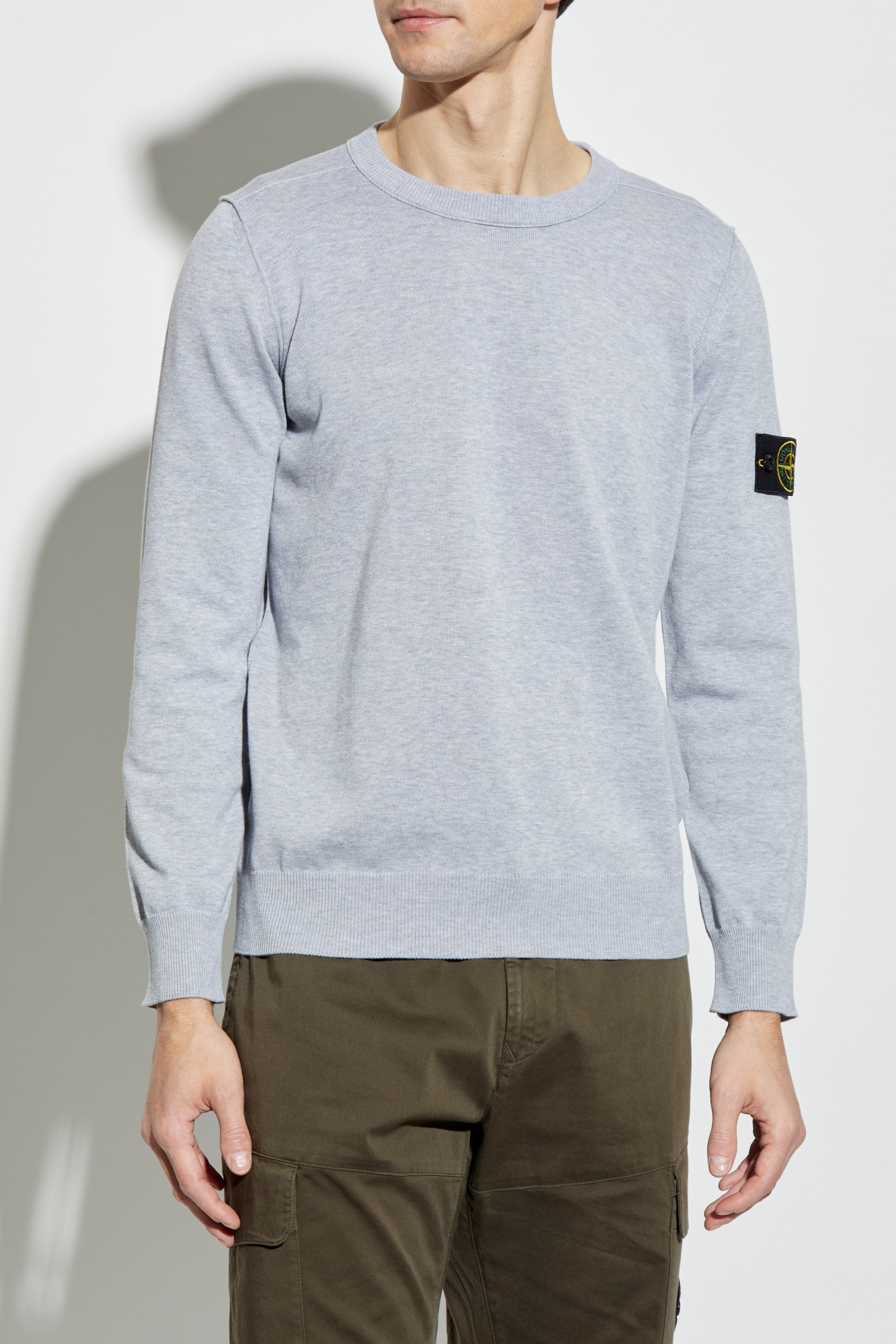 Grey Sweater with logo Stone Island - Vitkac AS